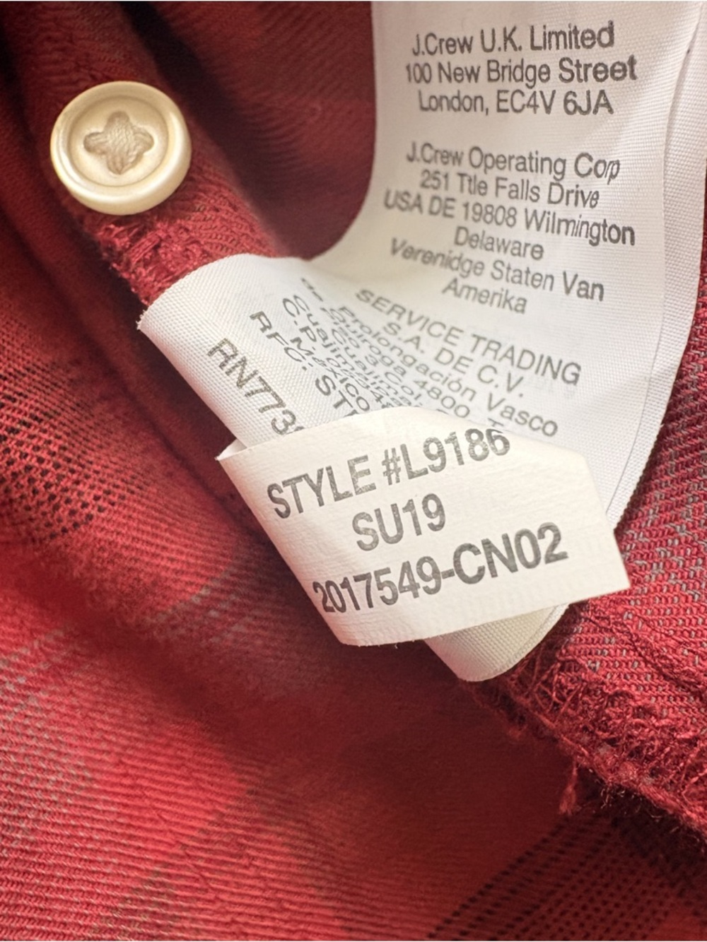 MINT Madewell Plaid Oversized Ex-Boyfriend Shirt - Red - Sz L - Picture 13 of 13